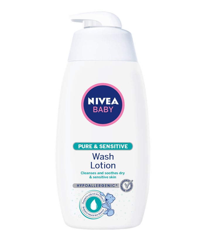 nivea baby pure & sensitive wash lotion